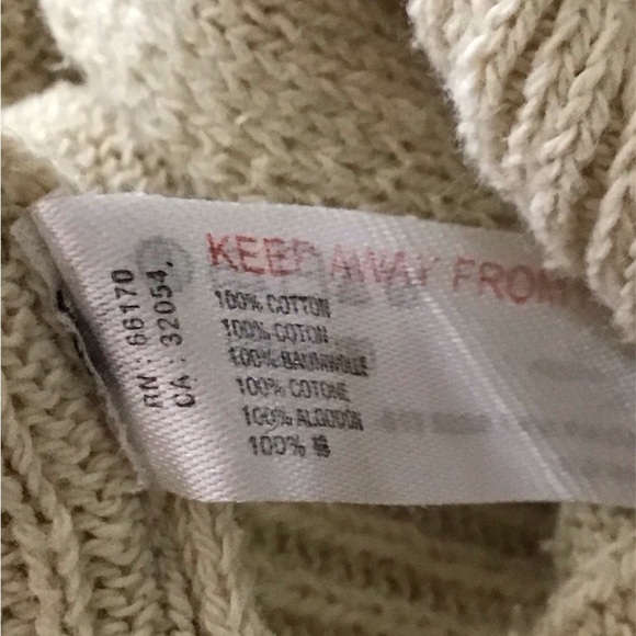 Free People Beach Cream Hailee Sweater Dress, L, EUC - Picture 8 of 8